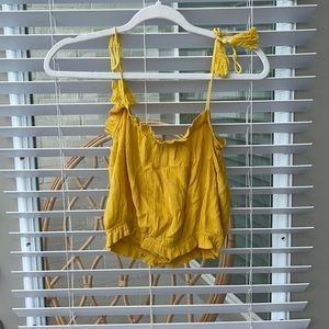 Yellow Tie Top Size S